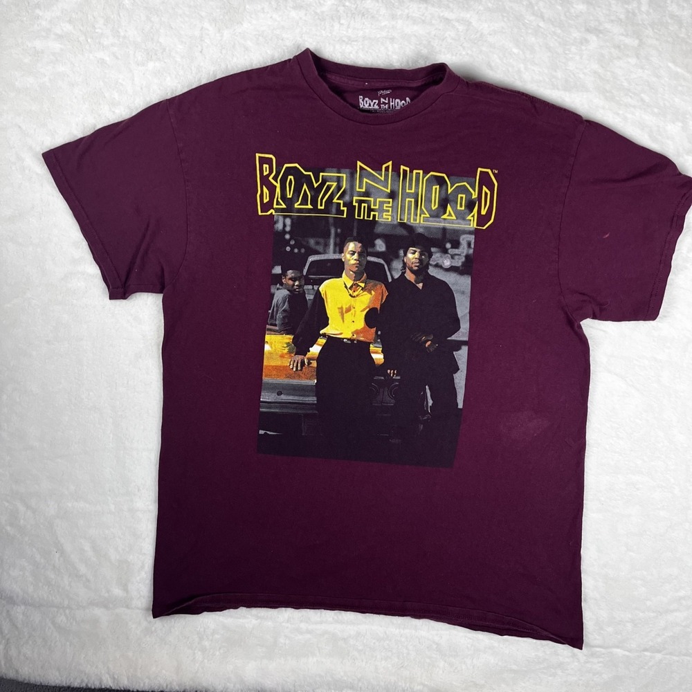 ICE CUBE Boyz N The Hood Hip Hop Rap Graphic T-SHIRT color - maroon